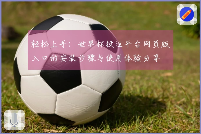 轻松上手:世界杯投注平台网页版入口的安装步骤与使用体验分享